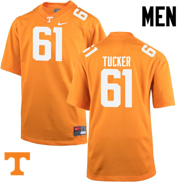 Men #61 Willis Tucker Tennessee Volunteers College Football Jerseys-Orange